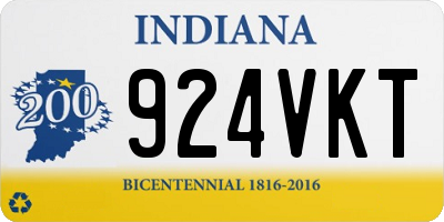 IN license plate 924VKT