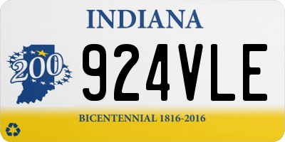 IN license plate 924VLE