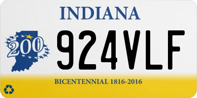 IN license plate 924VLF