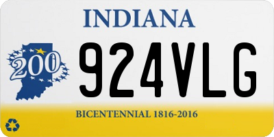 IN license plate 924VLG
