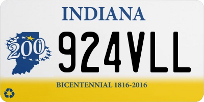 IN license plate 924VLL