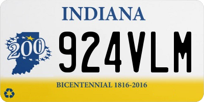 IN license plate 924VLM
