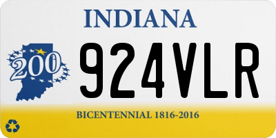 IN license plate 924VLR
