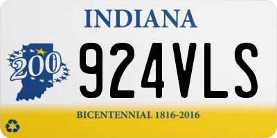 IN license plate 924VLS