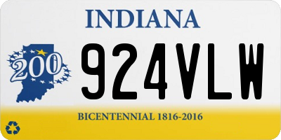 IN license plate 924VLW