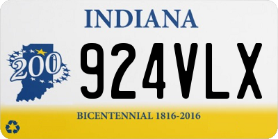 IN license plate 924VLX