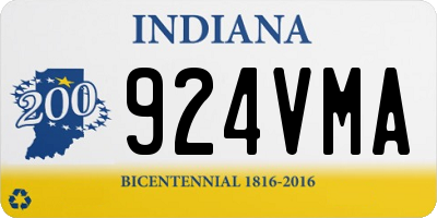 IN license plate 924VMA