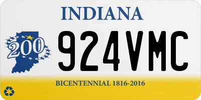 IN license plate 924VMC