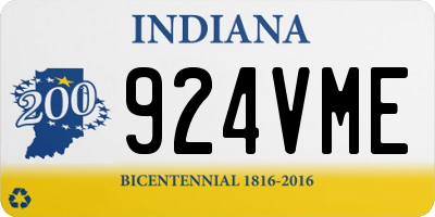 IN license plate 924VME