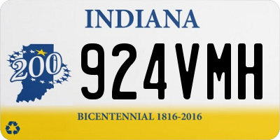 IN license plate 924VMH