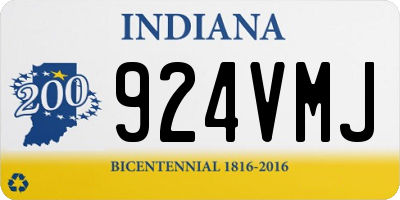 IN license plate 924VMJ