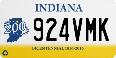 IN license plate 924VMK