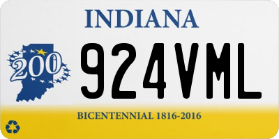 IN license plate 924VML
