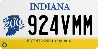 IN license plate 924VMM