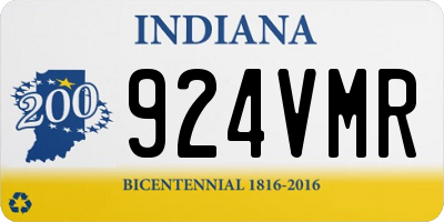 IN license plate 924VMR