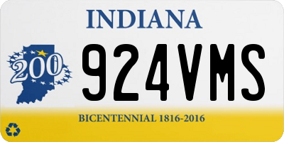 IN license plate 924VMS