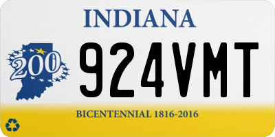 IN license plate 924VMT