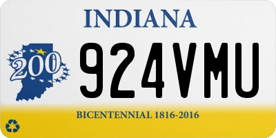 IN license plate 924VMU