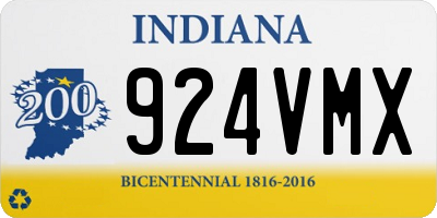 IN license plate 924VMX