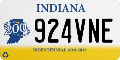 IN license plate 924VNE