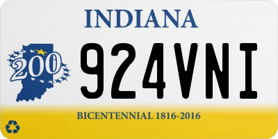 IN license plate 924VNI