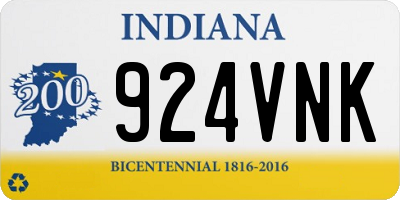 IN license plate 924VNK