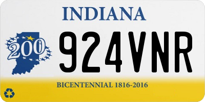 IN license plate 924VNR