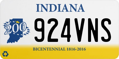 IN license plate 924VNS