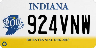 IN license plate 924VNW