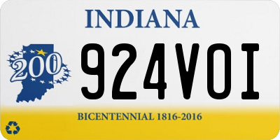 IN license plate 924VOI