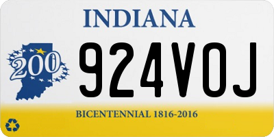 IN license plate 924VOJ