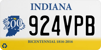 IN license plate 924VPB