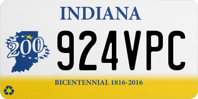 IN license plate 924VPC
