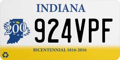 IN license plate 924VPF