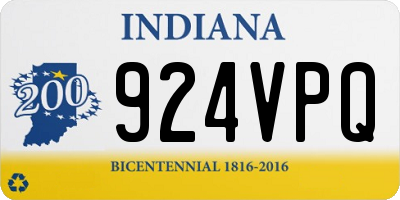 IN license plate 924VPQ