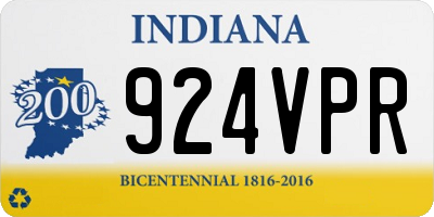IN license plate 924VPR