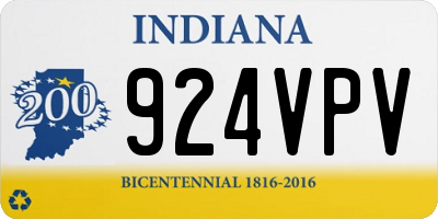 IN license plate 924VPV
