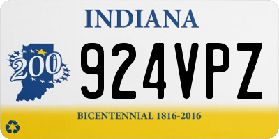 IN license plate 924VPZ