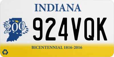 IN license plate 924VQK