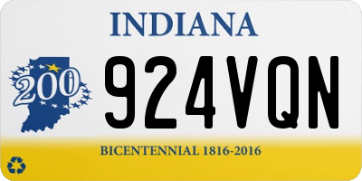 IN license plate 924VQN