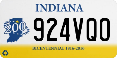 IN license plate 924VQO