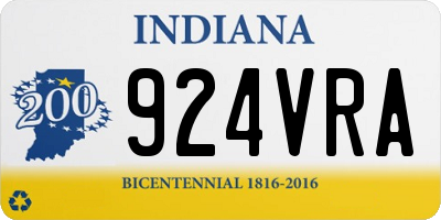 IN license plate 924VRA