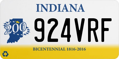 IN license plate 924VRF