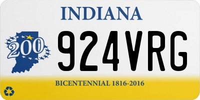 IN license plate 924VRG
