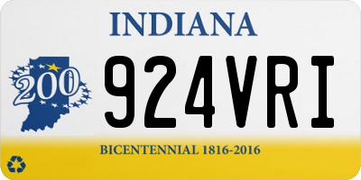 IN license plate 924VRI