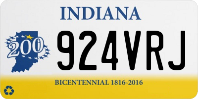IN license plate 924VRJ