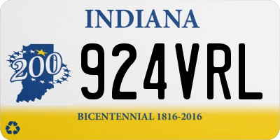 IN license plate 924VRL