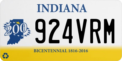 IN license plate 924VRM