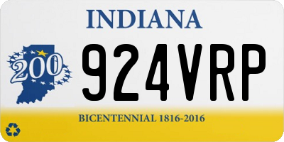 IN license plate 924VRP
