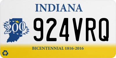 IN license plate 924VRQ